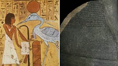 埃及出土的一石碑，各國考古學家無法翻譯，後來用「漢語」解開了