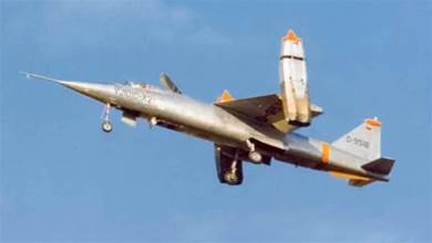 50多年前的超音速垂直起降戰機，西德VJ-101截擊機