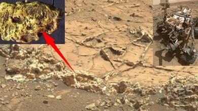 「好奇號」拍到火星上金燦燦的黃金：面積一大片，是真的嗎？