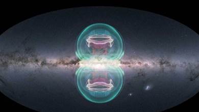 【最新研究】天文學家在銀河系中心兩側發現一對巨大的能量泡