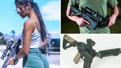 可以從中間折疊的AR步槍 能放到雙肩包內的美利堅可擕式求生武器