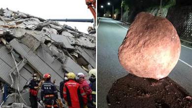 大震前兆？臺灣8小時發生79次地震，路面出現10噸巨石