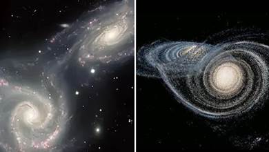仙女座星系和銀河系的外圍已經開始接觸，大碰撞會在30億年后