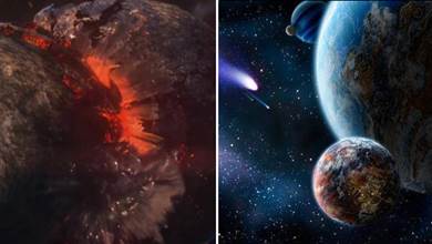太陽系的早期碰撞十分頻繁，所有的巖石星球上都留下了碰撞痕跡