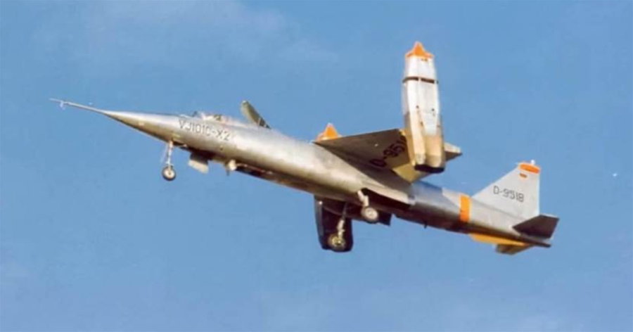 50多年前的超音速垂直起降戰機，西德VJ-101截擊機
