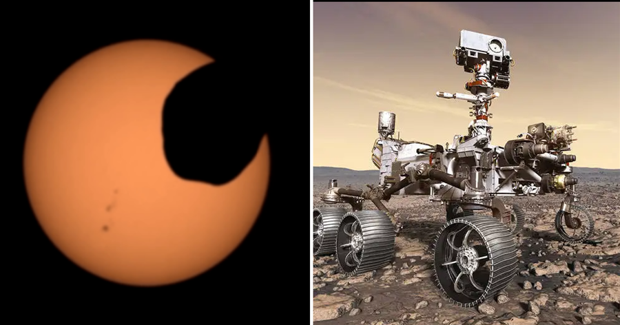 火星：怪異的黑影遮住了太陽，毅力號拍下全過程