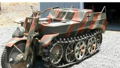 小馬拉大車-萌萌的二戰德軍履帶摩托車