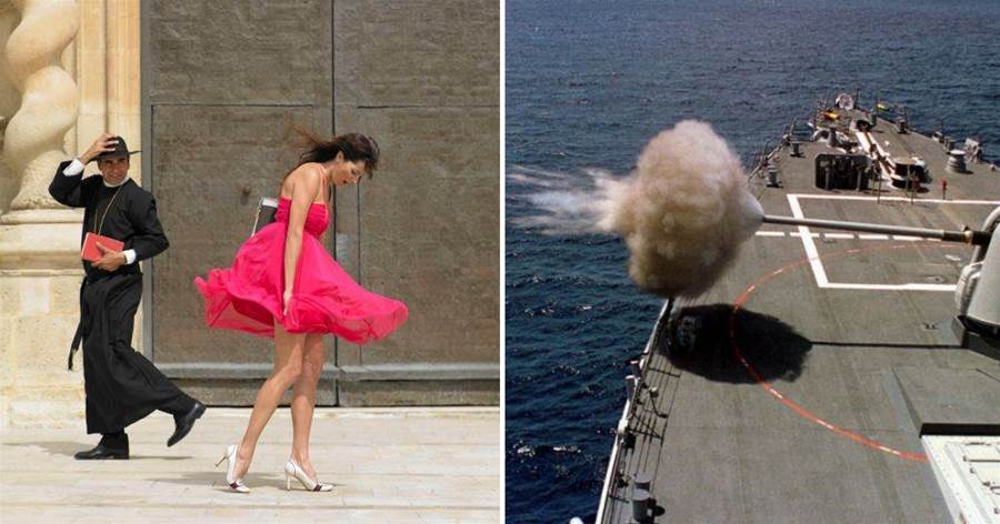 51張「被瞬間抓拍」的罕見照片：美女裙子被風吹起，神似夢露回頭率爆表