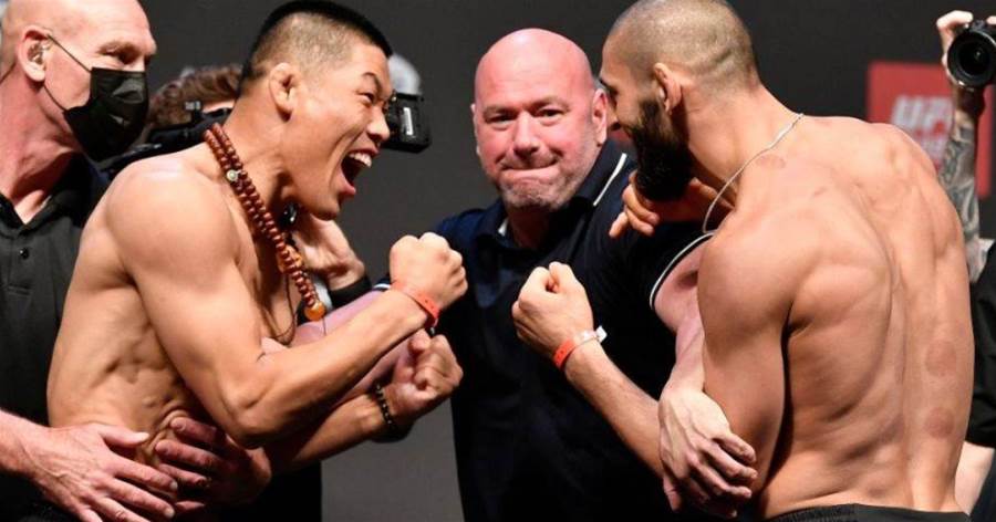 中國UFC第一人迎戰狼王奇馬耶夫，本以為針鋒相對高手對決，卻3分16秒結束戰鬥