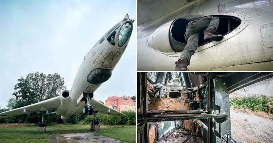 鑽進圖-16轟炸機 烏克蘭博主冒險進入紀念碑 探索神秘的內部結構