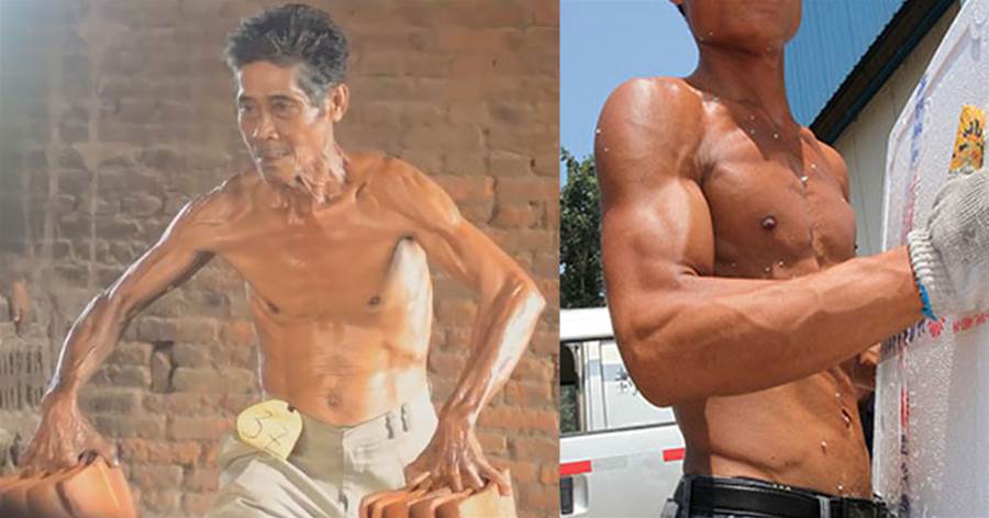 如果搬磚工人每天喝1勺蛋白粉，他們的肌肉會變得有多強壯？