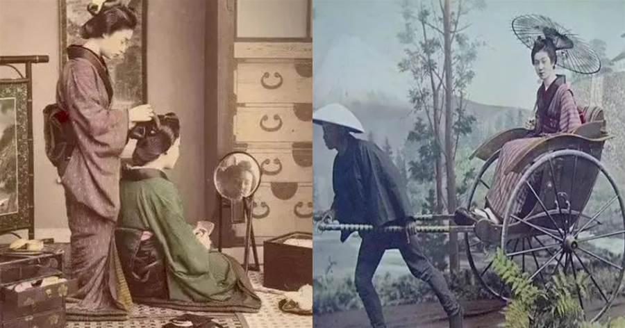 ​100多年前，日本人拍的照片是什麼樣？網友：顏色有點詭異XD